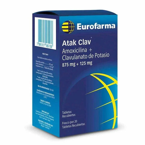 Atak Clav 875 Mg 20 Tabletas