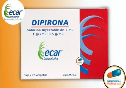 Dipirona 2 Ml 25 Ampollas Ecar