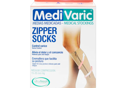 Media Mediv Cremalle M Beige 1/2 Compresion Nti