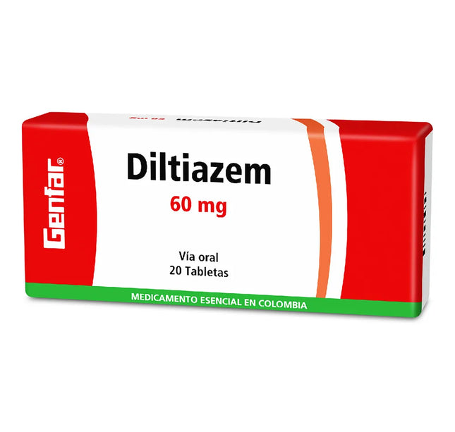 Diltiazem 60 Mg 20 Tabletas Gf