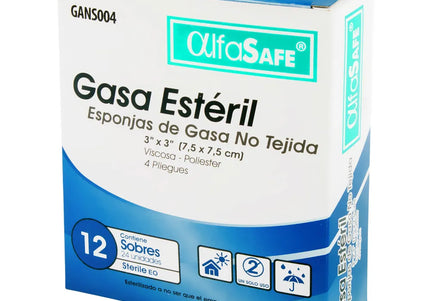 Gasa Alfa Esteril No Tejida 7.5X7.5Cm 12 X 2