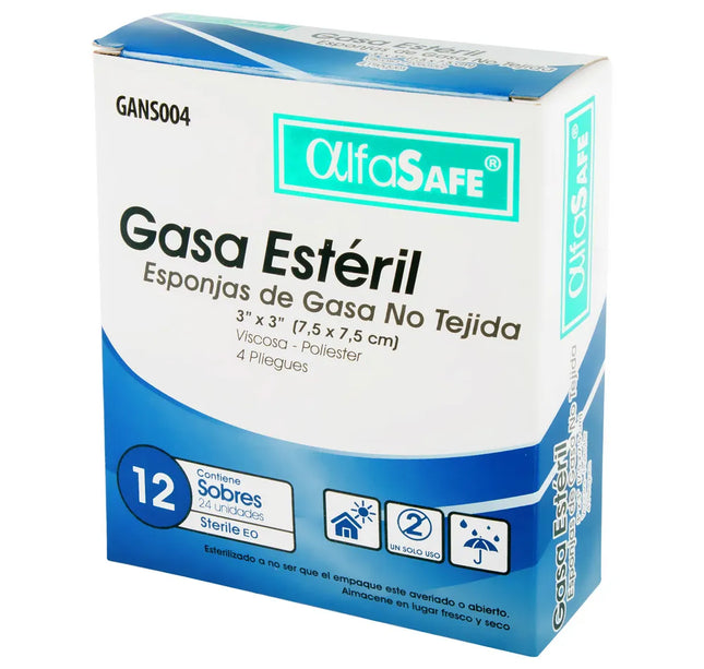 Gasa Alfa Esteril No Tejida 7.5X7.5Cm 12 X 2