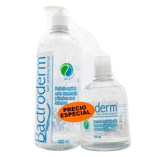 Bactroderm Gel Antibacterial 1000Ml+Bactoderm 490Ml Precio Especial