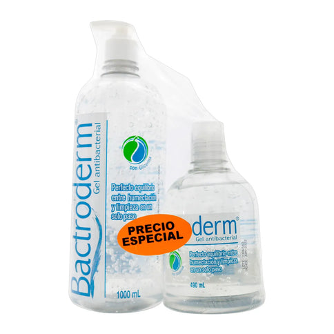 Bactroderm Gel Antibacterial 1000Ml+Bactoderm 490Ml Precio Especial