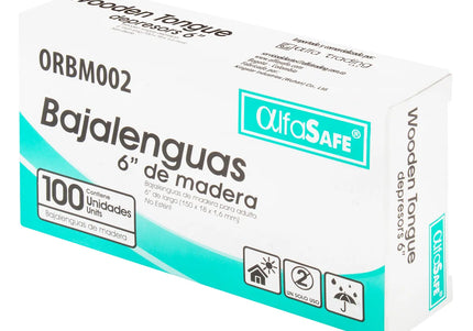Bajalenguas Alfa Safe 100 Und