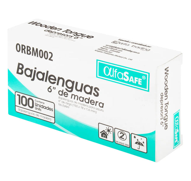 Bajalenguas Alfa Safe 100 Und