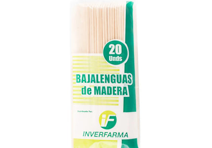 Bajalenguas Madera 20 Und Inverfarma