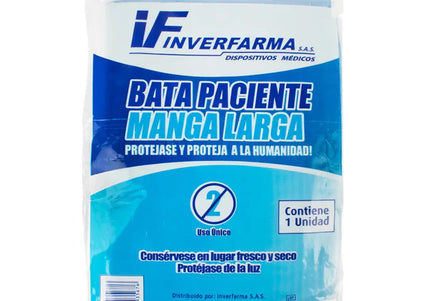 Bata Paciente Manga Sisa 5 Und Talla Unica Inverfarma
