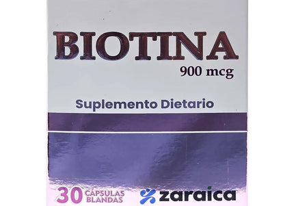 Biotina 900 Mcg 30 Caps.
