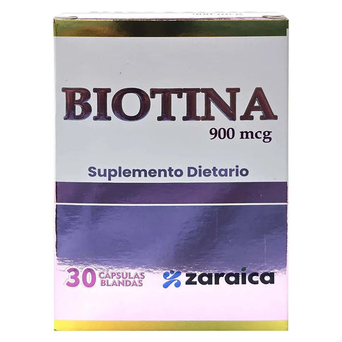 Biotina 900 Mcg 30 Caps.