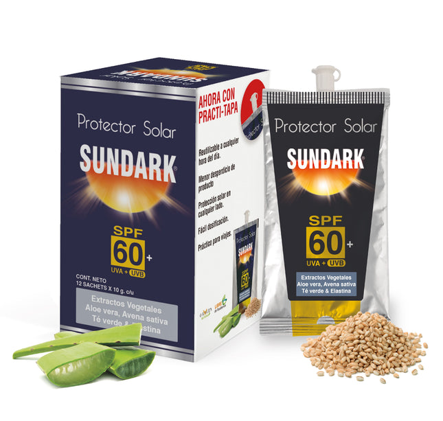 Bloqueador Sundark Adultos 12 Sobres 10 Gr