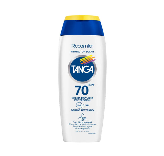 Bloqueador Tanga Spf 70 Adultos Crema 220 Ml
