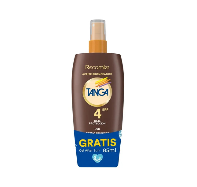 Bloqueador Tanga Spf4 Aceite 185Ml Gratis Gel after Sun 85Ml