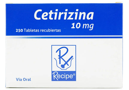 Cetirizina 10 Mg 250 Tabletas Recubiertas