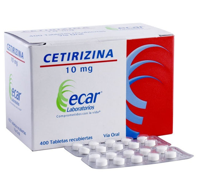 Cetirizina 10 Mg 400 Tabletas Ecar