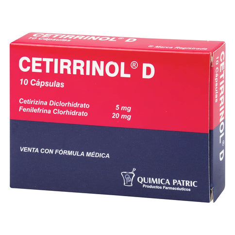 Cetirrinol D 10 Capsulas