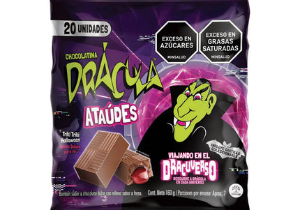 Chocolatina Dracula Ataudes 160Grs 20Und