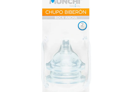 Chupon Munchi Magical Boca Ancha 6 Meses 2 U
