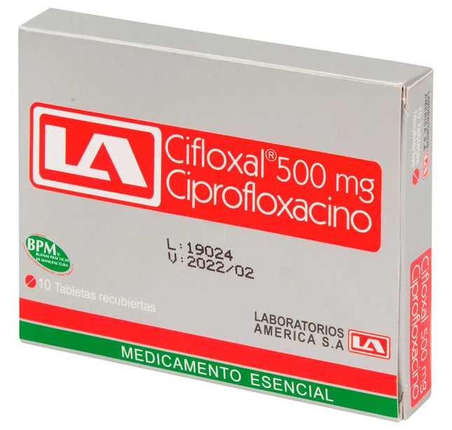 Cifloxal 500 Mg 10 Tabletas