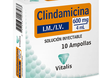 Clindamicina 600 Mg/4 Ml 10 Ampollas Vt