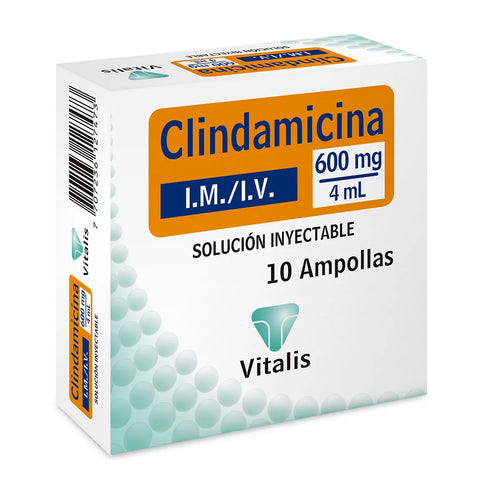 Clindamicina 600 Mg/4 Ml 10 Ampollas Vt