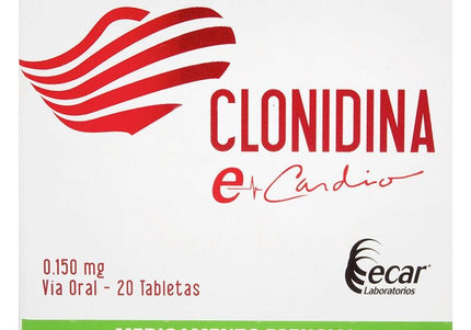 Clonidina 0.150 Mg 20 Tabletas Ecar