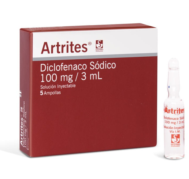 Artrites 100 Mg 5 Ampollas Diclofenaco Sod
