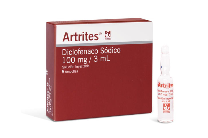 Artrites 100 Mg 5 Ampollas Diclofenaco Sod