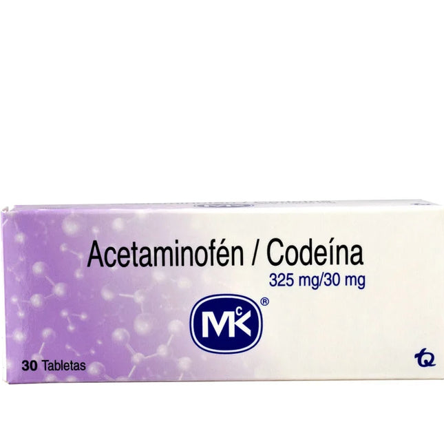 Acetaminofen Codeina 325 30Mg 30 Tbs Mk
