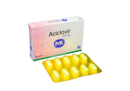 Aciclovir 800 Mg 10 Tabletas Mk