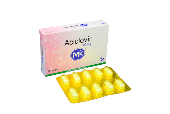 Aciclovir 800 Mg 10 Tabletas Mk