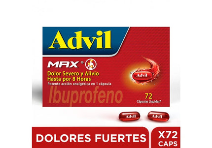 Advil Max 72 Capsulas