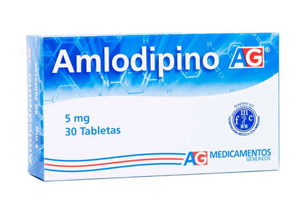 Amlodipino 5 Mg 30 Tabletas Ag