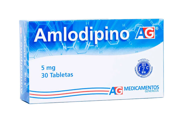 Amlodipino 5 Mg 30 Tabletas Ag