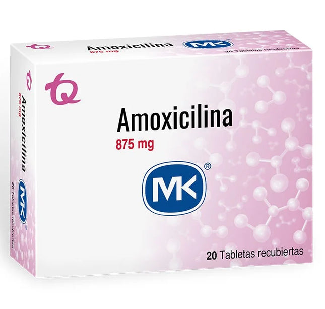 Amoxicilina 875 Mg 20 Tabletas Mk