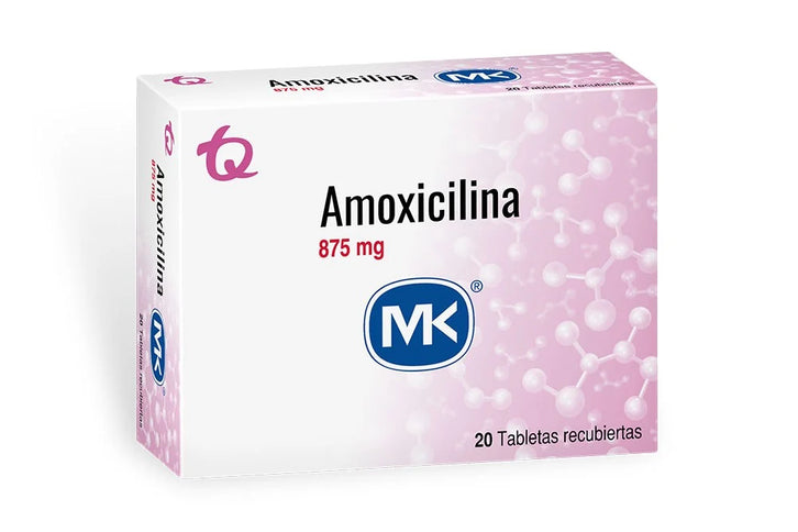 Amoxicilina 875 Mg 20 Tabletas Mk