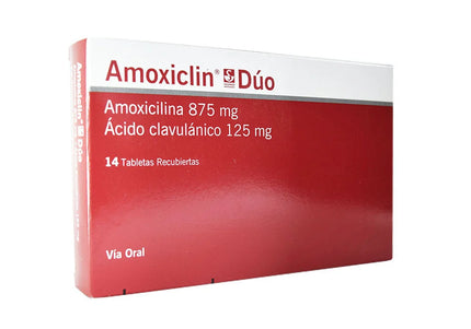 Amoxiclin Duo 875Mg/125Mg 14 Tabletas Recubiertas