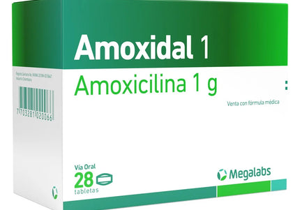 Amoxidal 1 Gramo 28 Tabletas