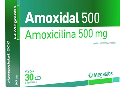 Amoxidal 500 Mg 30 Capsulas