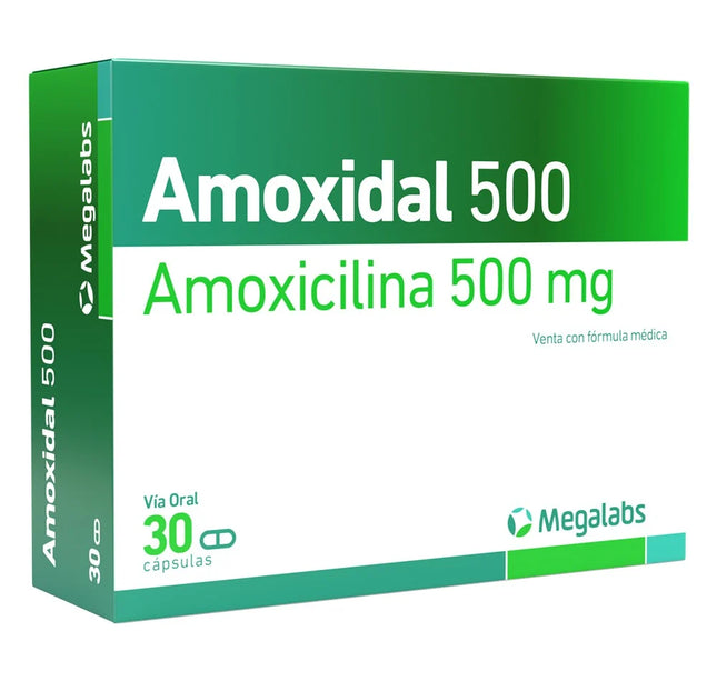 Amoxidal 500 Mg 30 Capsulas