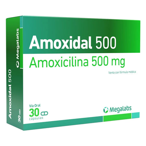 Amoxidal 500 Mg 30 Capsulas