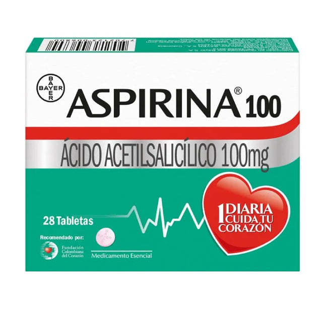 Aspirina 100 Mg 28 Tbs