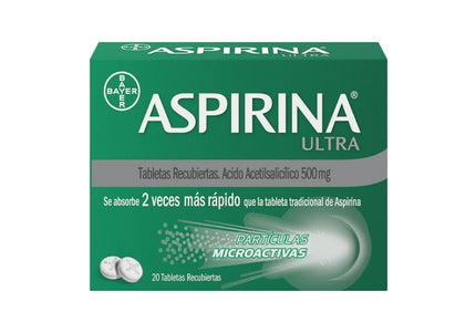 Aspirina Ultra 500 Mg 20 Tabletas