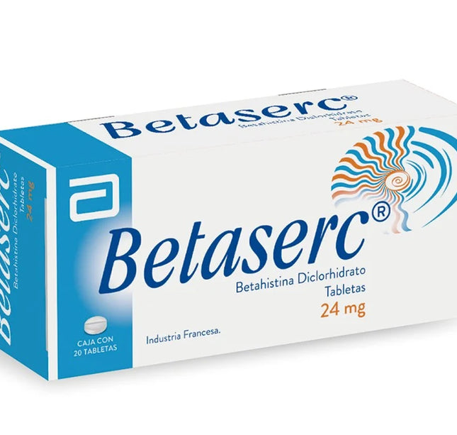 Betaserc 24 Mg 20 Tabletas