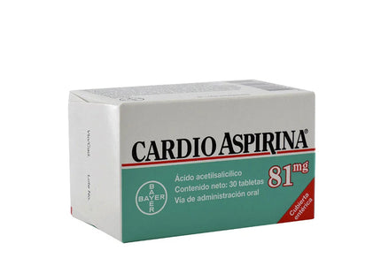 Cardioaspirina 81 Mg 30 Tabletas