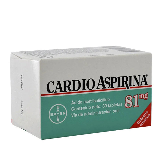 Cardioaspirina 81 Mg 30 Tabletas