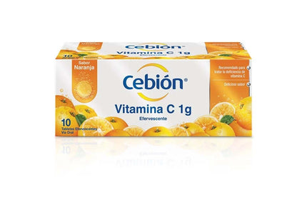 Cebion 1 Gr 10 Tabletas Efervesente Naranja