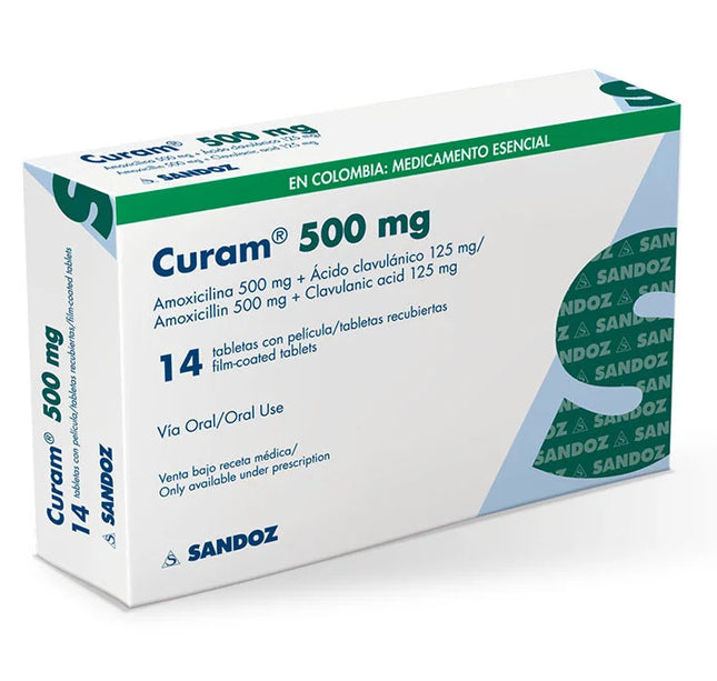 Curam 500 Mg+125 Mg 14 Tabletas