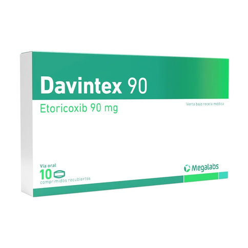 Davintex 90 Mg 10 Comprimidos Recubiertas