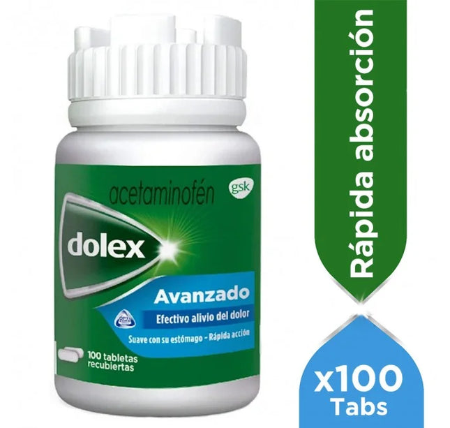 DOLEX AVANZADO 500 MG FCO 100 TBS RECUB